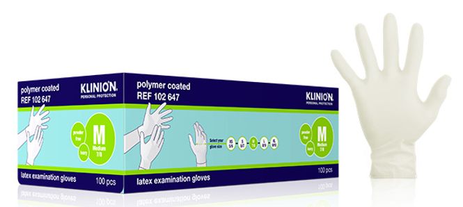 Hovedbilde Hanske latex Klinion kort, Medium, 100 stk. 
