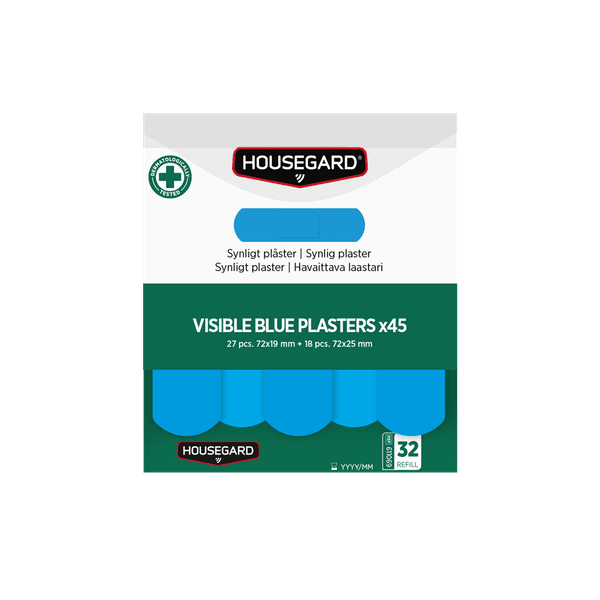 Hovedbilde Housegard synlige blå plaster, 6 x 45 stk.