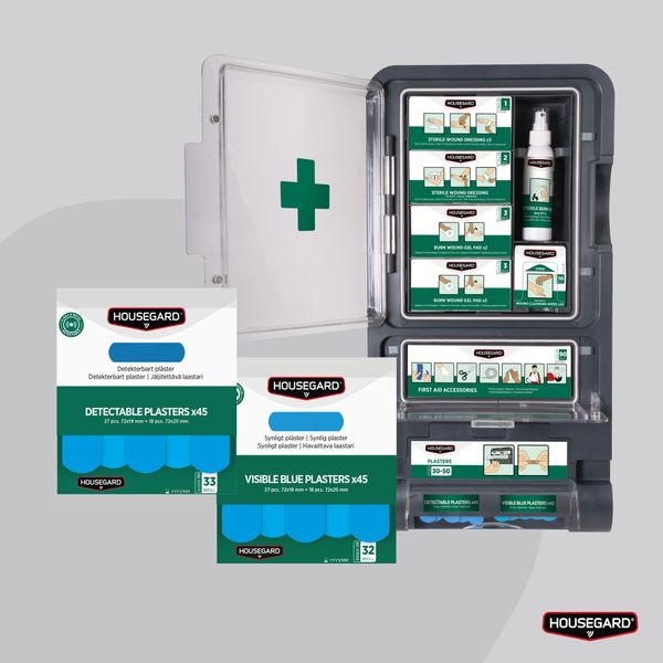 Hovedbilde Housegard synlige blå plaster, 6 x 45 stk.